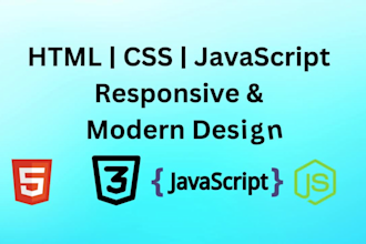 create a responsive modern website using HTML CSS and java script