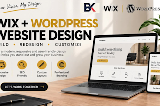 build, redesign and customize wix or wordpress websites
