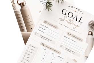 design, edit fitness tracker templates, canva design journal editable planner