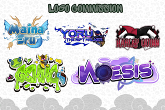 design cute vtuber logo for twitch streamer