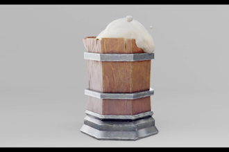 create stylized low poly 3d game props in blender