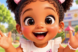 create 3d kids animation, cartoon animation, ai storytelling and kids songs