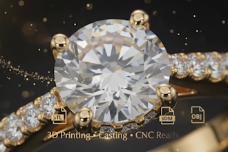 3d cad prototype jewelry design for custom jewelry 3d product design rendering