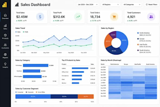 create professional power bi dashboards and excel dashboards
