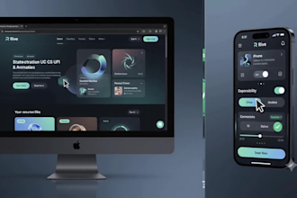 create interactive rive ui animation with state machines