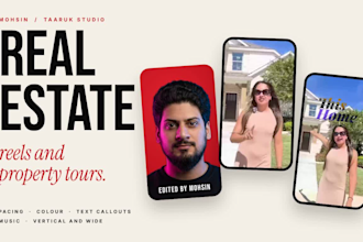 edit cinematic real estate reels and property tour videos