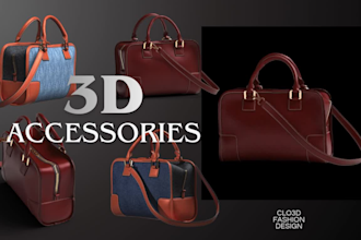 create realistic accessories and 3d product renders
