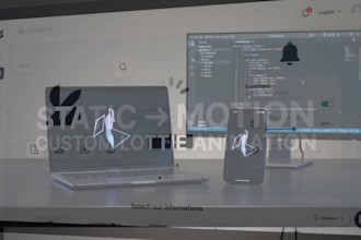 create lottie animation, json, gif, svg animation for logo, icon website or app