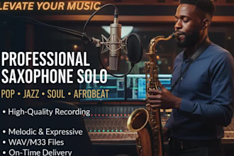 record saxophone lines for pop, jazz, soul and afrobeat music