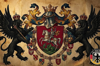 craft custom, heraldic crests on traditional principles only