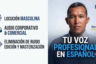 record a professional spanish male voice over