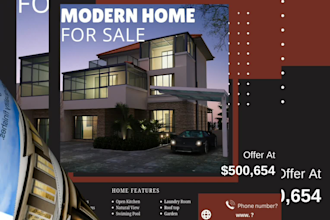 design 5 luxury real estate instagram posts for property agents