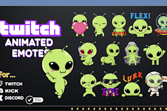 create custom animated emotes for twitch, discord and kick