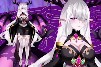 rig and design nsfw live2d vtuber model 2d vtuber rigging vroid for vtube studio