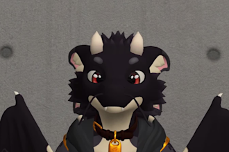 custom furry vrchat avatar with fbt setup fursona creation unity vrm avatar