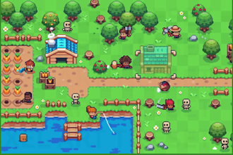 pixel art, pixel art tileset, pixel art animation  background sprite sheet rpg