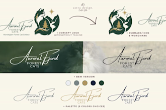 do a timeless logo for your kennel, cattery and pet services
