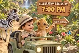 create a personalised animated birthday invitation video