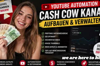 erstelle einen profitablen youtube automation cash cow kanal