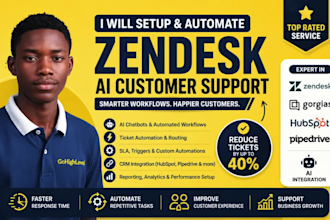 setup zendesk gorgias customer support ai bot hubspot pipedrive CRM integration