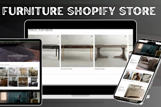 build furniture shopify store furniture website home decor interior design store