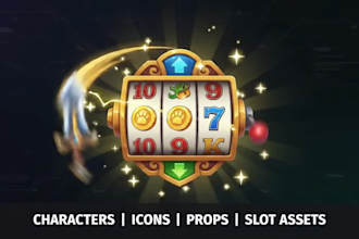 animate character icons  props slot assets vfx in spine pro 2d for games