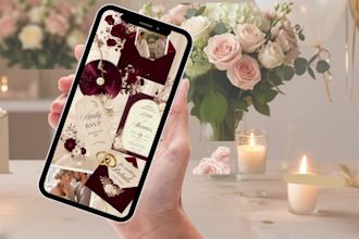 create a modern wedding website invitation