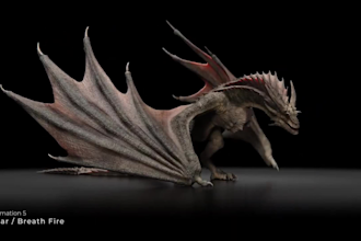 create 3d animal, dragon and creature model with rigging for games and animation