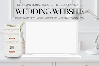 design a custom wedding website that is premium and elegant