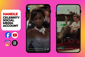 manage celebrity social media account