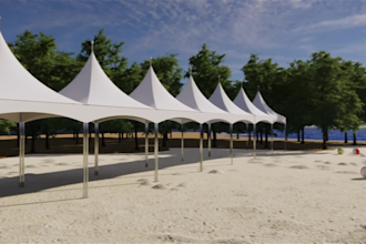 render outdoor formal and informal event design