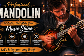 deliver a top quality mandolin recording for your song