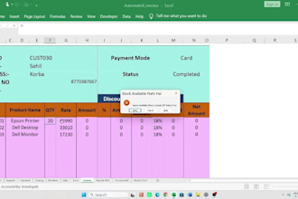 build a fully automated inventory and billing erp system using excel, vba