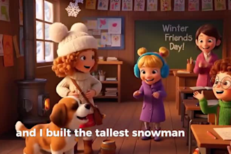 create stunning ai animated stories, ai video art, 3d cartoon for kids