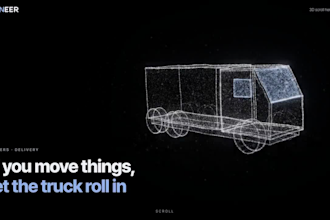 create a 3d animated website hero with scroll effects