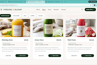 design an SEO friendly restaurant, cafe or juice bar website