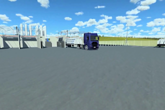 do industrial animation for energy plant, wind and hydrogen visualization video
