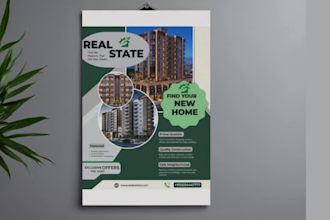 design professional real estate posts and flyers