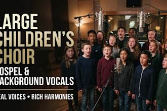 record children choir or background vocals for your song