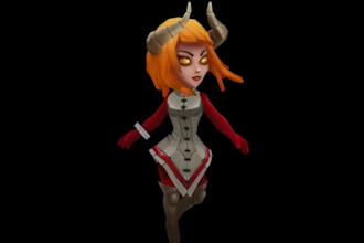 rig and animation 3d character for unity and unreal engine
