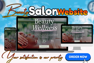 build beauty salon website cosmetic website spa skincare nail extension website