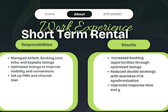 create fully optimized short term rental listings to increase bookings