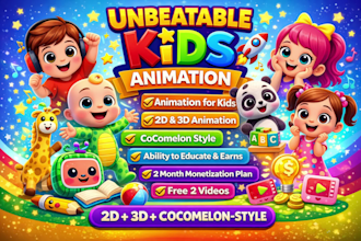 monetize youtube animation for kids learning videos