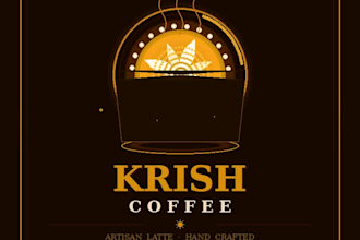 design a professional coffee brand logo using canva