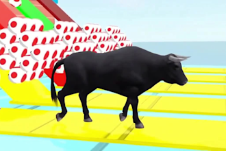 create 3d animals animation for kids learning