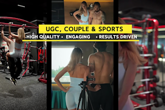 create couple fitness and sports ugc content