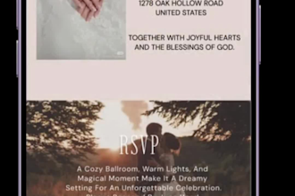 design an elegant digital wedding invitation
