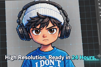 create a custom pixel art portrait from your photo