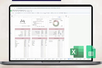 create professional excel and googlesheet financial template for your esty store