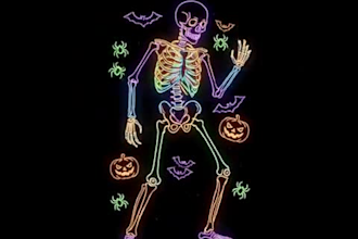 create spooky halloween hologram animation vj loop and haunted projection effect